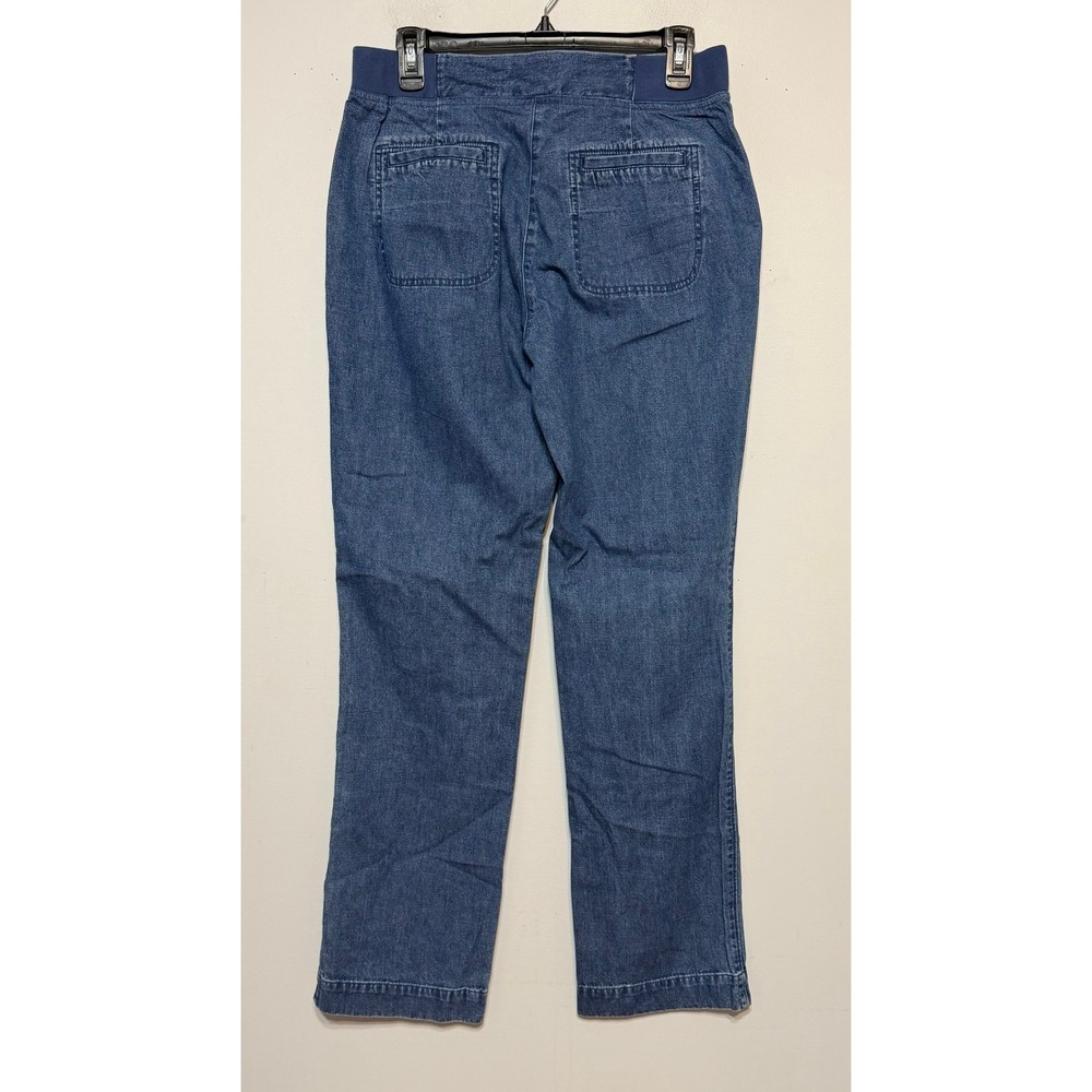 Orvis Coastal Grandma Drawstring Denim Pants Women Size 4 Cabincore Gorpcore - Picture 5 of 7
